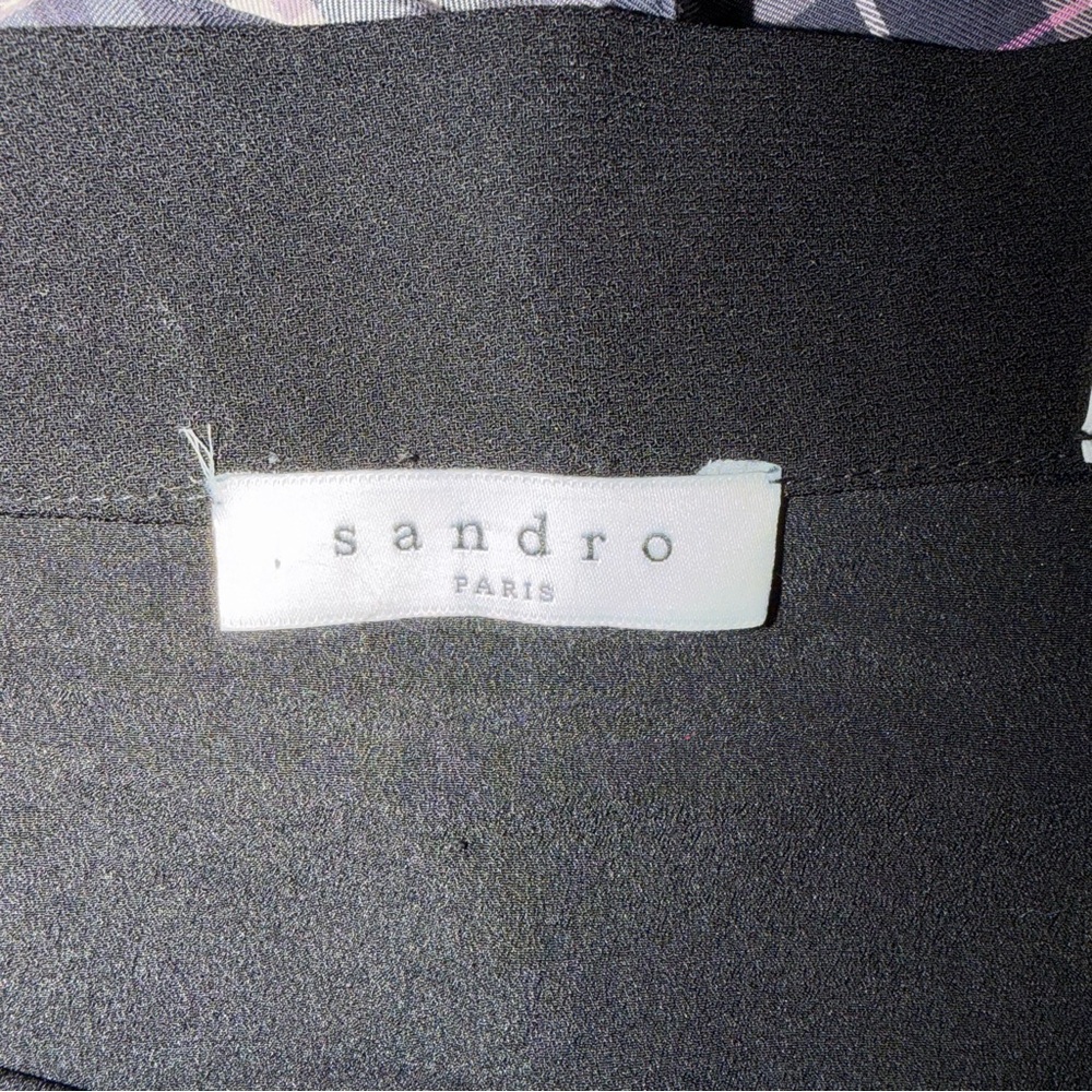 Sandro Faux Wrap Black Pencil Skirt Size 1 US Small - Picture 7 of 10